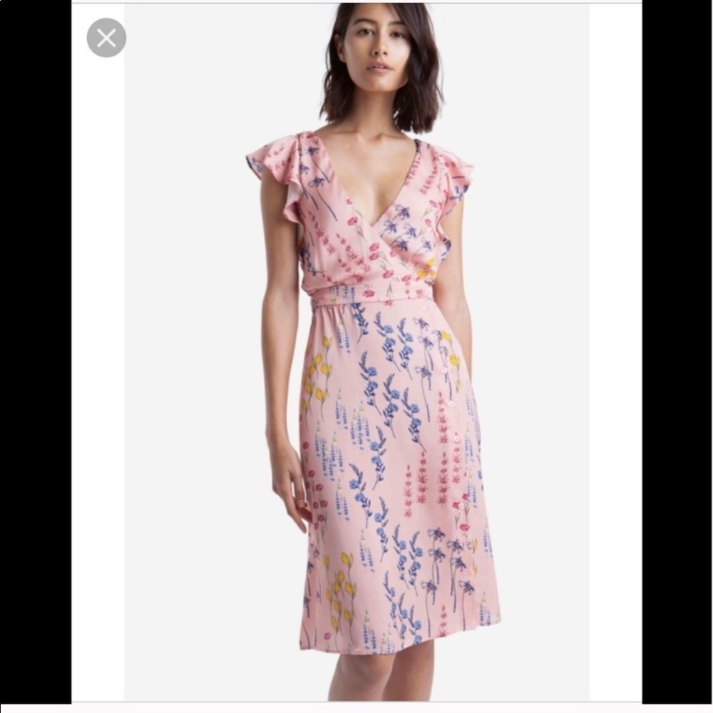 NEW • Tucker NYC • The Wrap Button Up Dress Pink